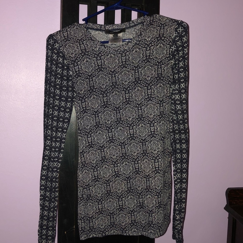 BCBG sheer long sleeve shirt